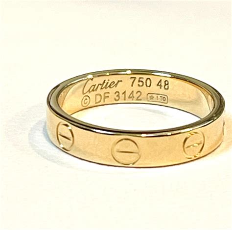 cartier love ring gold plated|cartier ring 750 52833a 1t0.